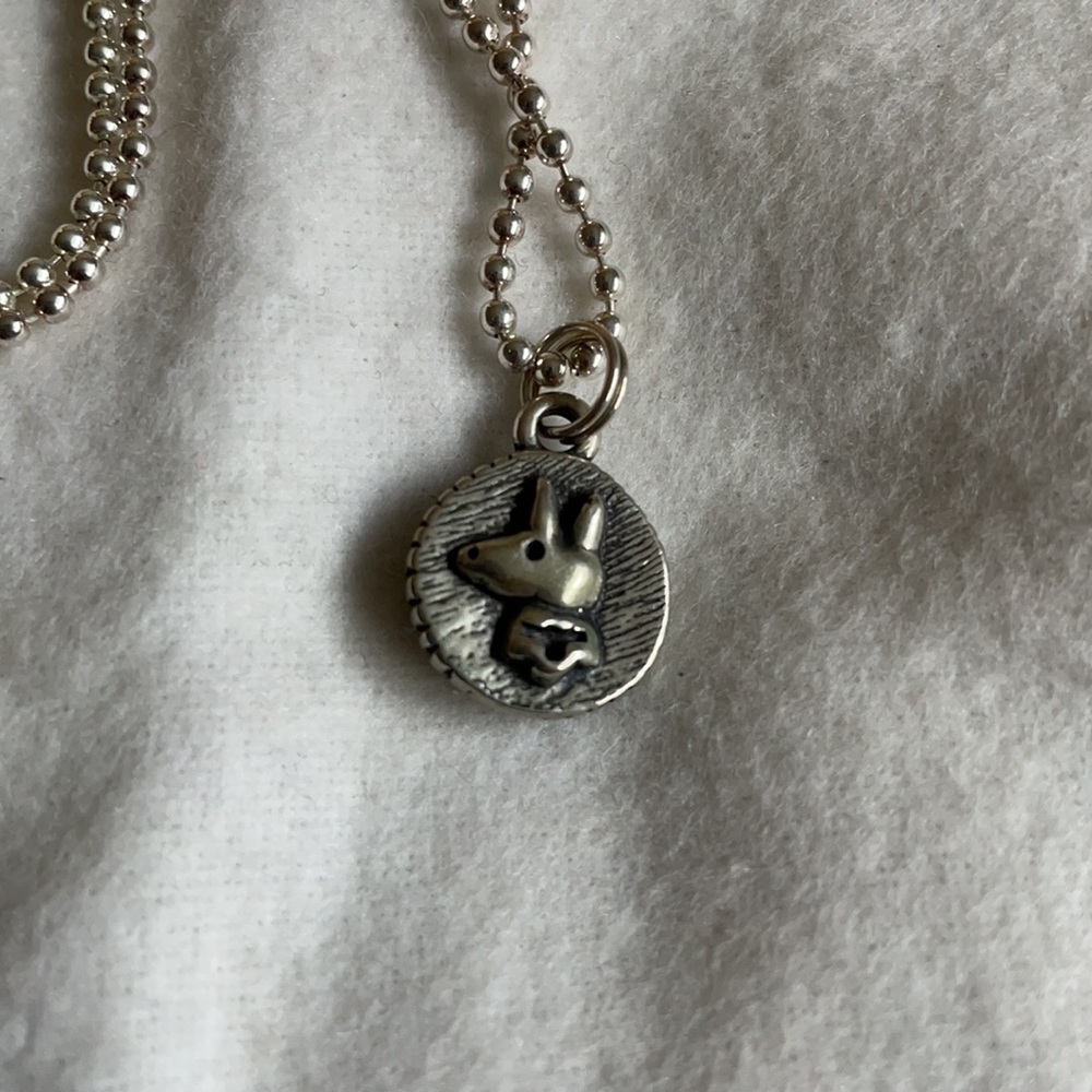 Sterling Silver Dog Pendant Necklace